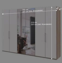 Wohnen Kleiderschränke<Gleittüren-Schlafzimmerschrank mit Spiegel - Vaclyn