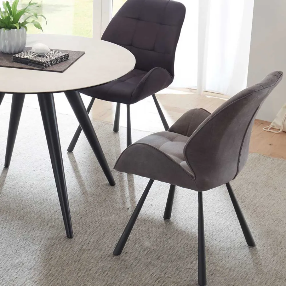 Wohnen Stühle<Günstiger Polsterstuhl modern - Plovema (2er Set)