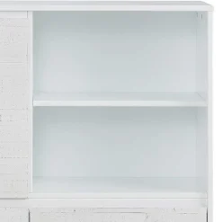 Wohnen Highboards<Günstiges Kombi Highboard in Weiß lasiert - Vagniu