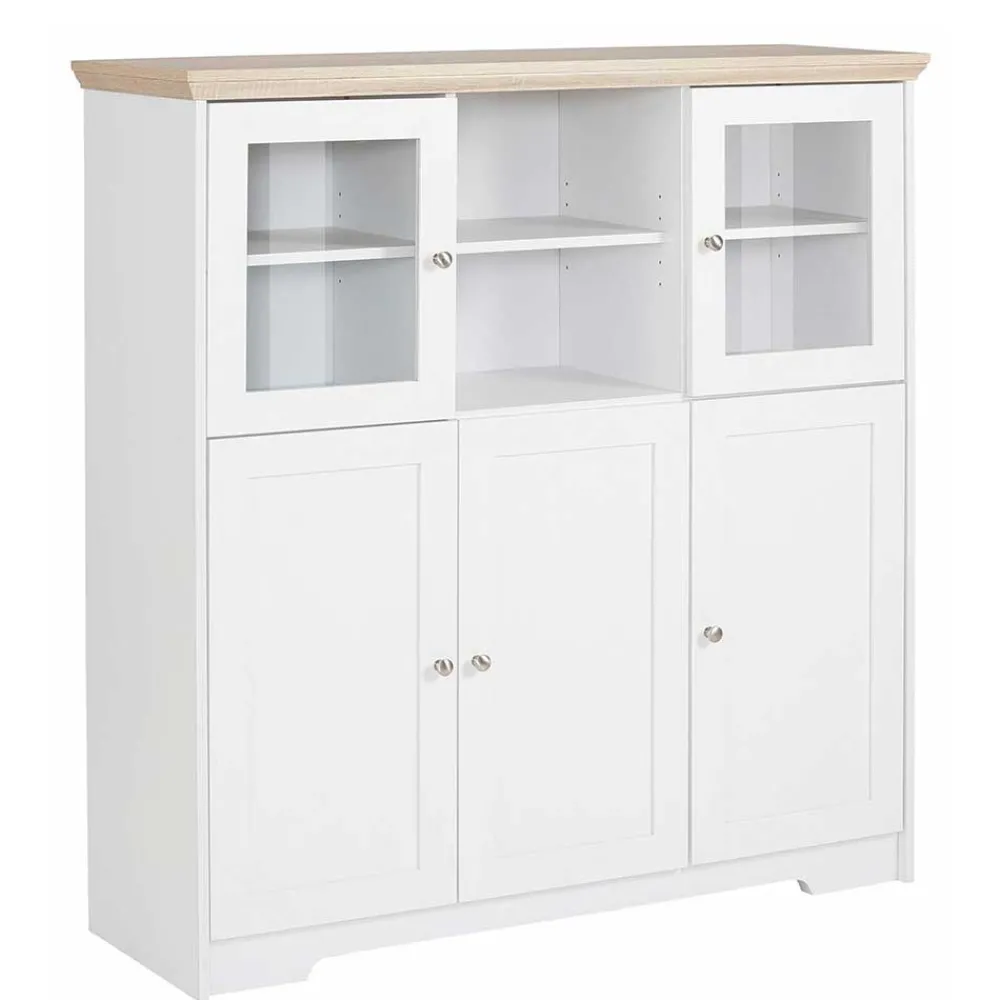 Wohnen Highboards<Günstiges Landhaus Highboard 125x125x35 - Akedra