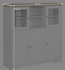 Wohnen Highboards<Günstiges Landhaus Highboard 125x125x35 - Akedra