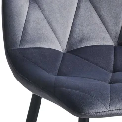 Wohnen Stühle<Graue Esszimmerstühle aus Samt - Epos (4er Set)