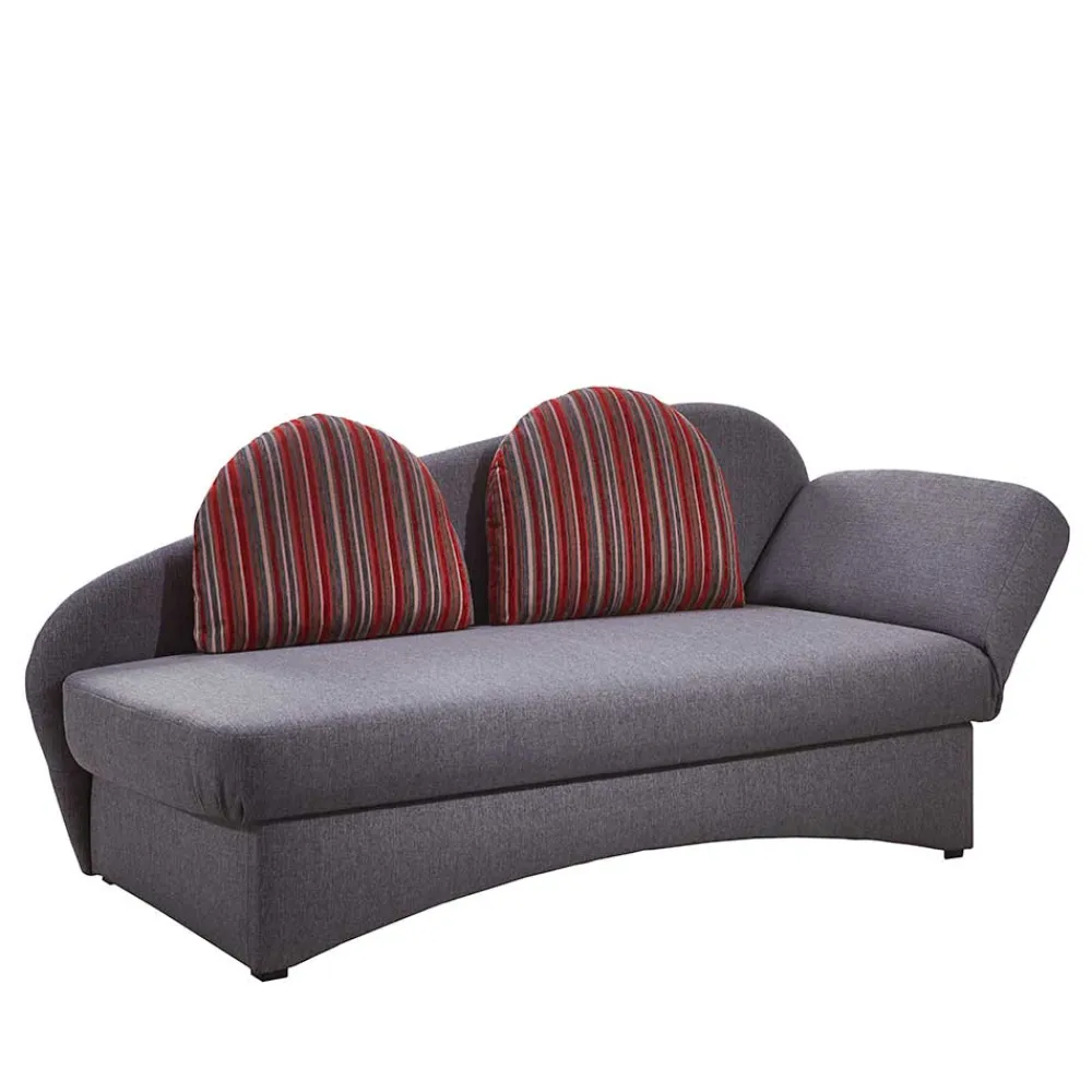 Wohnen Sofas<Graue Federkern Schlafcouch mit Bettkasten - Langos