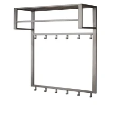 Wohnen Garderoben<Graue Stahl Wandgarderobe mit 12 Haken - King