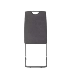 Wohnen Sessel|Stühle<Grauer Microfaser Stuhl mit Schwingfuß - Racelyn (Set)