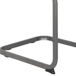 Wohnen Sessel|Stühle<Grauer Microfaser Stuhl mit Schwingfuß - Racelyn (Set)