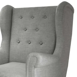 Wohnen Sessel<Grauer Ohrenbackensessel im Skandi Design - Jagoz