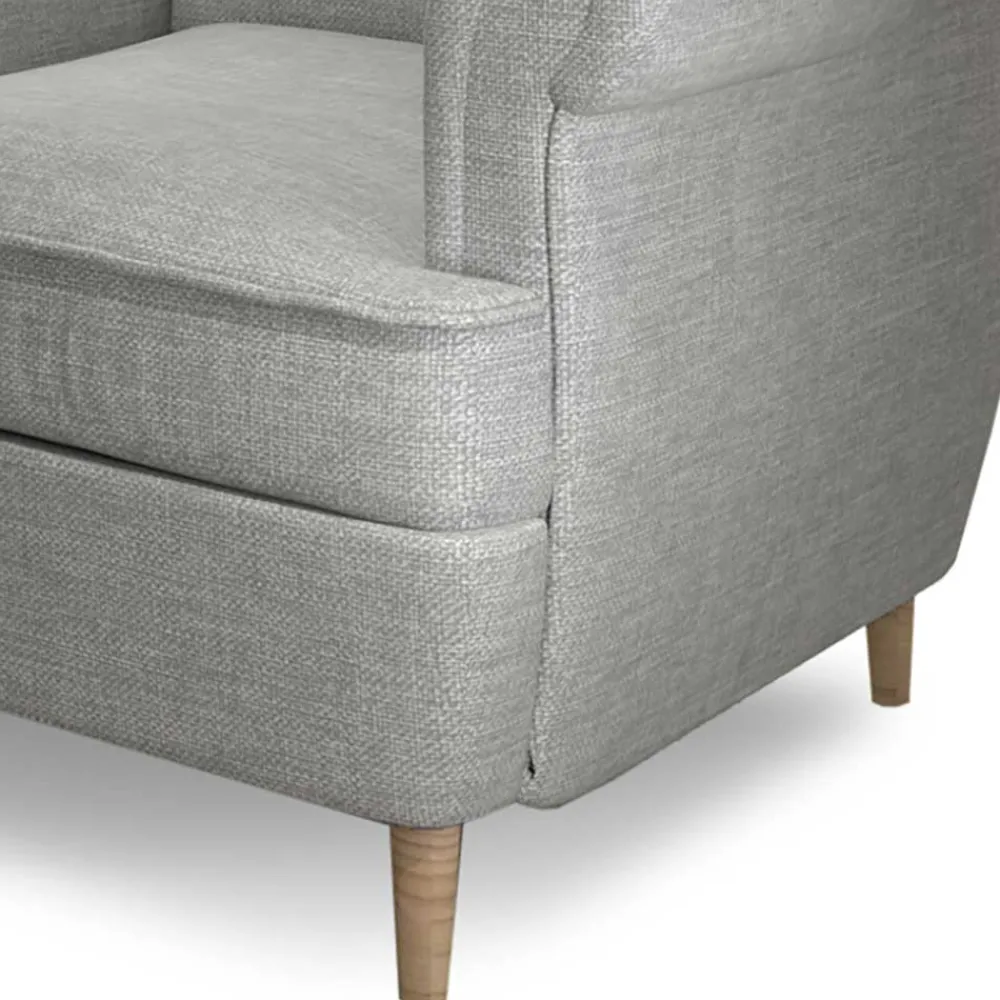 Wohnen Sessel<Grauer Ohrenbackensessel im Skandi Design - Jagoz