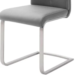 Wohnen Sessel|Stühle<Grauer Polsterstuhl für den Esstisch Cimbaly mit Schwinggestell (4er Set)
