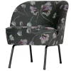 Wohnen Sessel<Grauer Samt Sessel mit Tulpen Lila - Kiyoshi