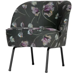 Wohnen Sessel<Grauer Samt Sessel mit Tulpen Lila - Kiyoshi