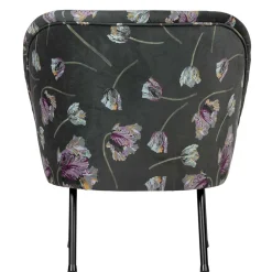 Wohnen Sessel<Grauer Samt Sessel mit Tulpen Lila - Kiyoshi