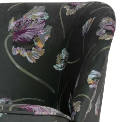 Wohnen Sessel<Grauer Samt Sessel mit Tulpen Lila - Kiyoshi