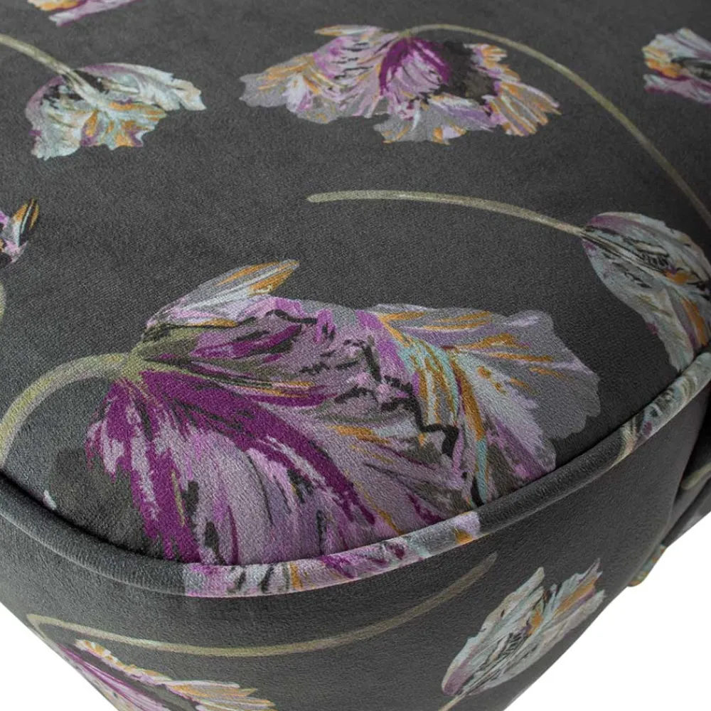 Wohnen Sessel<Grauer Samt Sessel mit Tulpen Lila - Kiyoshi