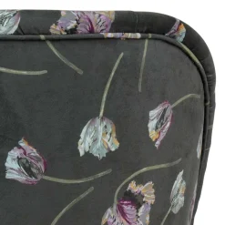 Wohnen Sessel<Grauer Samt Sessel mit Tulpen Lila - Kiyoshi