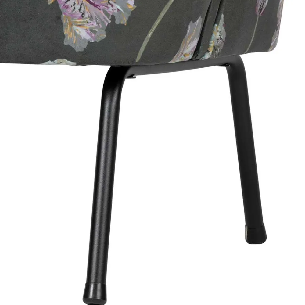 Wohnen Sessel<Grauer Samt Sessel mit Tulpen Lila - Kiyoshi