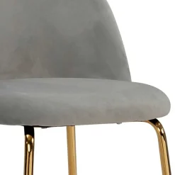 Wohnen Hocker|Stühle<Grauer Samt-Barstuhl im Retro Look - Hovalta (2er Set)