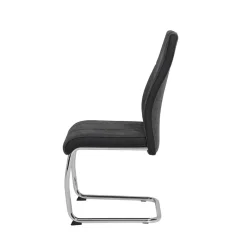 Wohnen Sessel<Grauer Schwingstuhl mit Material Mix - Parvello (Set)