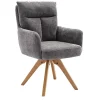 Wohnen Stühle<Grauer Tischsessel mit Federkern - Cregorian (2er Set)
