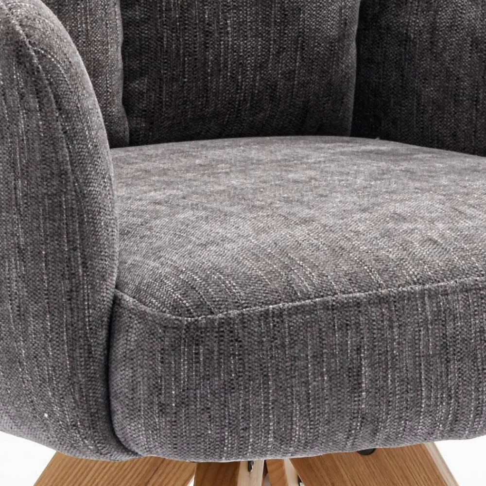 Wohnen Stühle<Grauer Tischsessel mit Federkern - Cregorian (2er Set)
