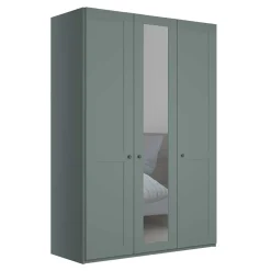 Wohnen Kleiderschränke<Graugrüner Kleiderschrank mit Metallgriffen - Rajavo II