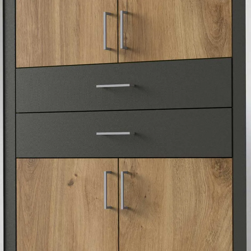 Wohnen Kleiderschränke|Schränke<Großer Kleiderschrank 270 cm mit acht Türen - Ayla