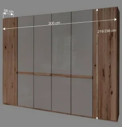 Wohnen Kleiderschränke<Großer Kleiderschrank mit sechs Türen - Krofun