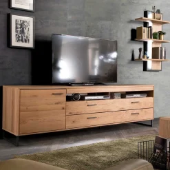 Wohnen Wohnwände<Großes Design TV Board & Wandregal - Assela (zweiteilig)