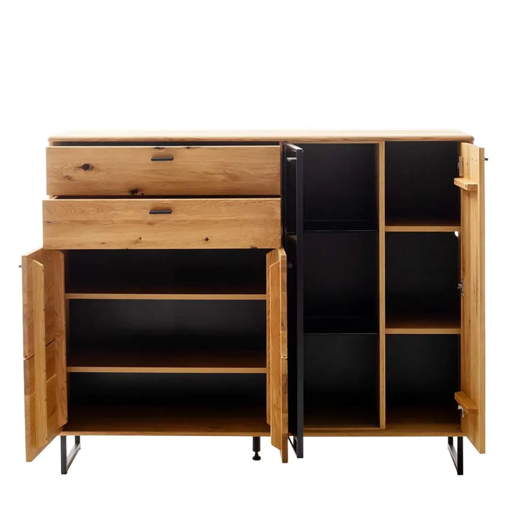 Wohnen Sideboards|Highboards<Großes Highboard mit Metall Bügelgestell - Flacona