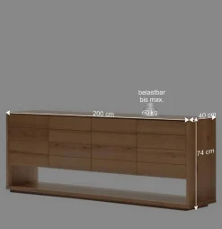 Wohnen Sideboards<Großes Sideboard mit vier Türen und Fach - Algaro