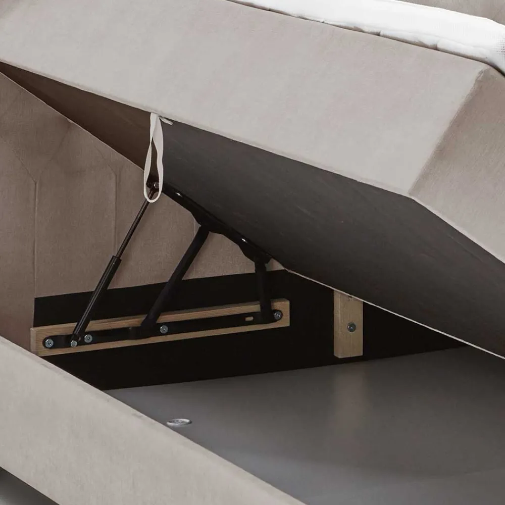 Wohnen Betten<H3 Komplettbett mit Bettkasten in Hellbraun - Furcia