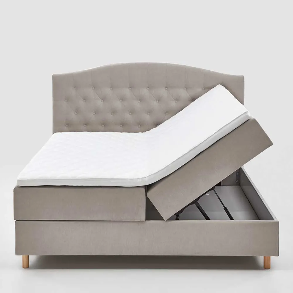 Wohnen Betten<H3 Komplettbett mit Bettkasten in Hellbraun - Furcia