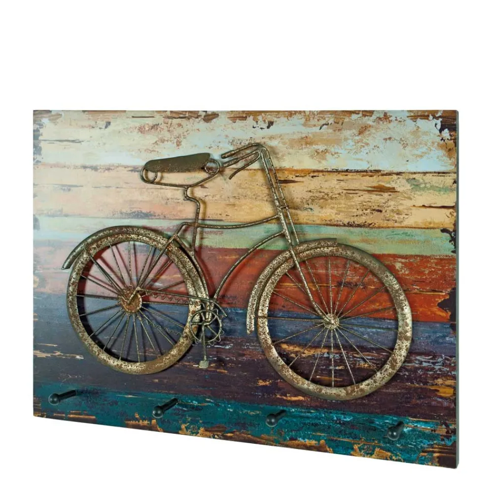 Wohnen Garderoben<Hakengarderobe Lontrain mit Fahrrad Motiv