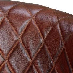 Wohnen Stühle<Halbrunder Tischsessel in Braun Leder - Liva