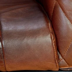 Wohnen Stühle<Halbrunder Tischsessel in Braun Leder - Liva