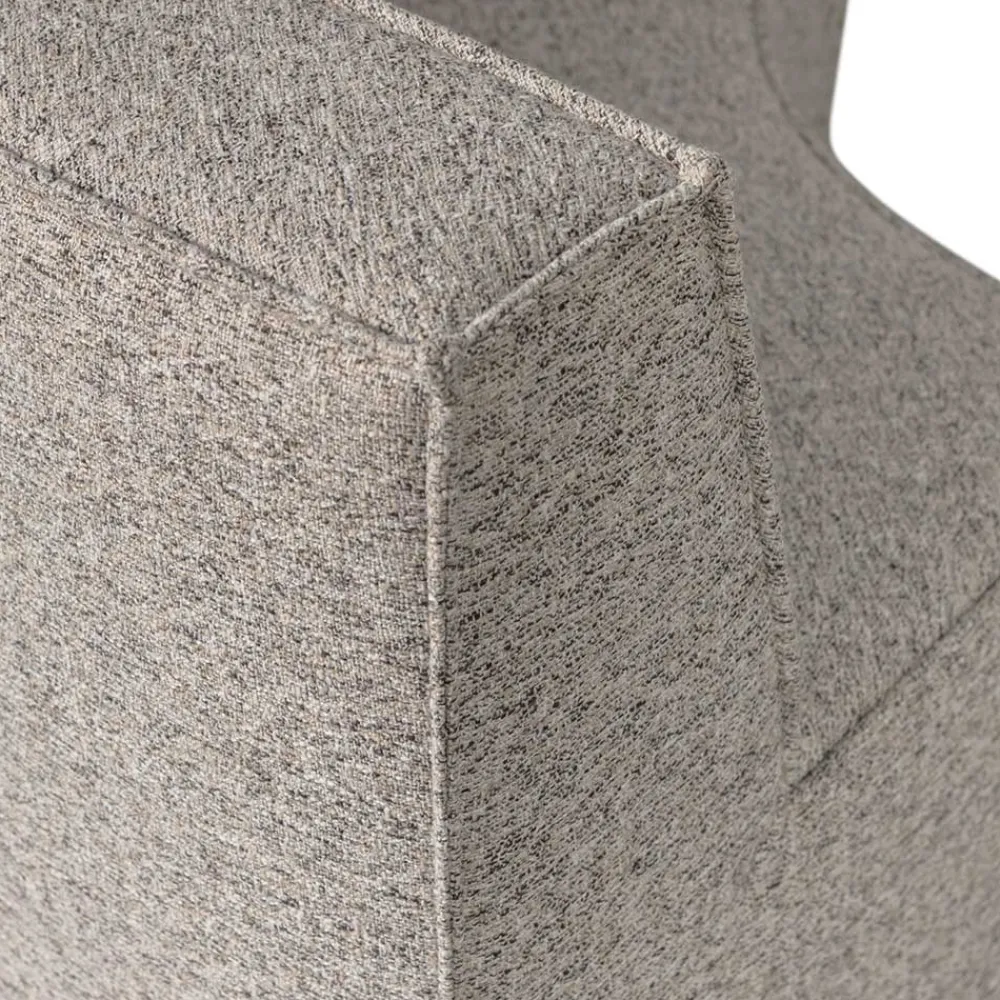 Wohnen Sitzbank<Halbrundes Esstisch-Sofa in Beigegrau meliert - William