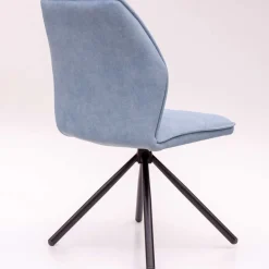 Wohnen Stühle<Hellblauer Esstisch-Stuhl mit Metallgestell - Lescalier (2er Set)