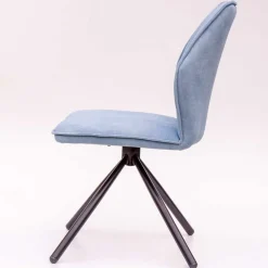 Wohnen Stühle<Hellblauer Esstisch-Stuhl mit Metallgestell - Lescalier (2er Set)