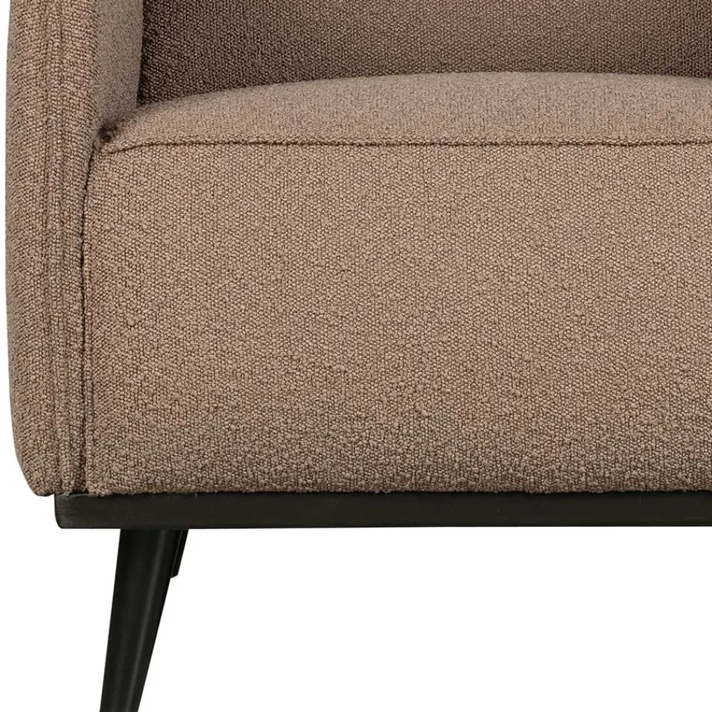 Wohnen Sessel<Hellbrauner Boucle Sessel mit Federkern - Bratannio
