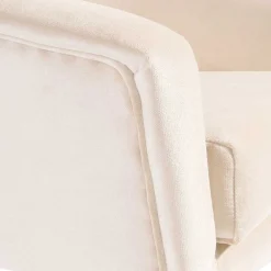 Wohnen Sessel<Heller Sessel in Creme Samtvelours - Agnesco