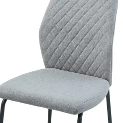 Wohnen Stühle<Hellgraue Polsterstühle aus Stoff - Servi (4er Set)