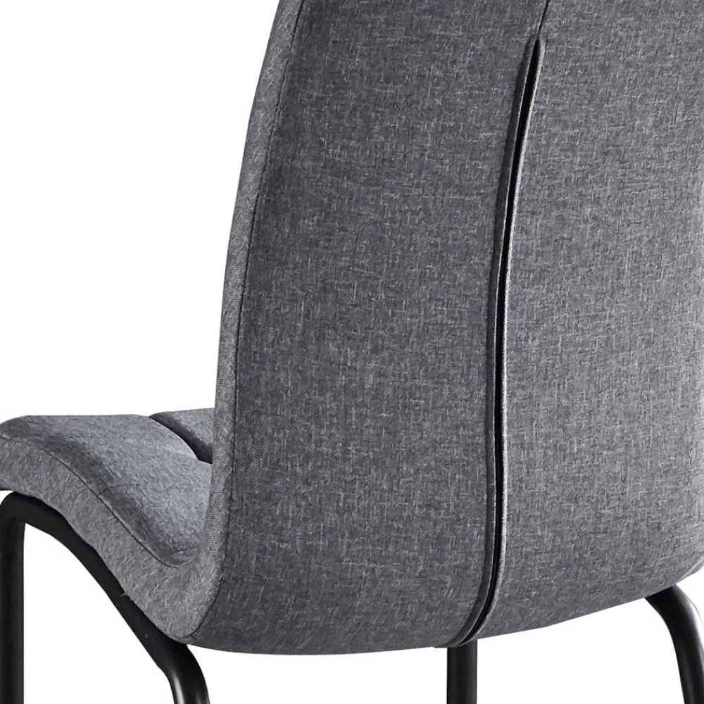Wohnen Stühle<Hellgraue Polsterstühle aus Webstoff - Janny (2er Set)