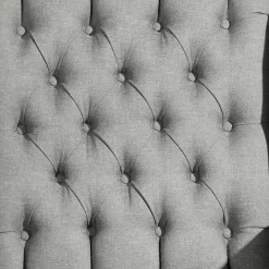 Wohnen Sessel<Hellgrauer Chesterfield-Sessel mit Ohren - Barreff