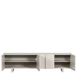 Wohnen Tv & Hifi-Möbel|Lowboards<Hellgraues TV Board 4-türig - Glamoure