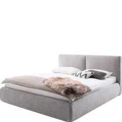 Wohnen Betten<Hellgraues 180x200 Bett inklusive Matratzen - Atlona
