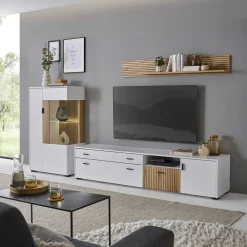 Wohnen Wohnwände<Highboard & TV Lowboard & Wandboard Set - Nenaloro (dreiteilig)