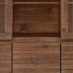 Wohnen Highboards|Vitrinen<Highboard aus Akazie Massivholz und Glas - Ruffes