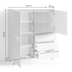 Wohnen Highboards<Highboard im Skandinavischen Wohnstil - Cady