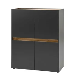 Wohnen Highboards<Highboard in Anthrazit & Wildeiche Dekor - Ahilav