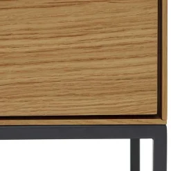 Wohnen Vitrinen<Highboard in Eichefarben und Anthrazit - Utperio